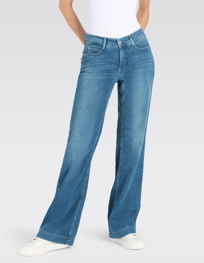 MAC Dream Wide Jean in Summer Mid Blue Wash