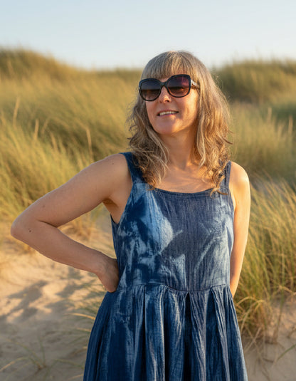 Luukaa Tie Dye Chambray Dress