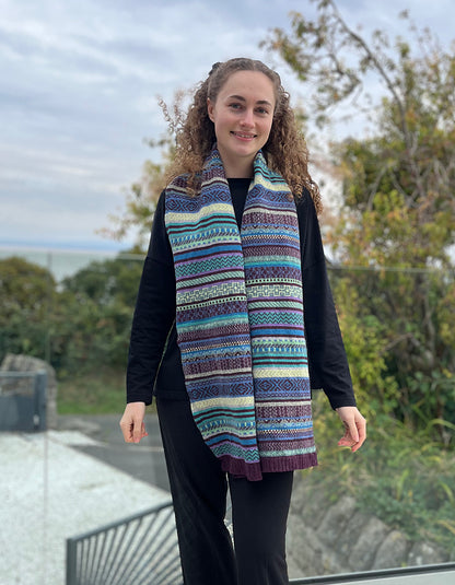 Green Grove Traquair Scarf in Erica