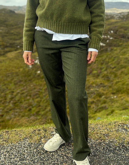 Stehmann Fenja Pinstripe in Basil Sorbet