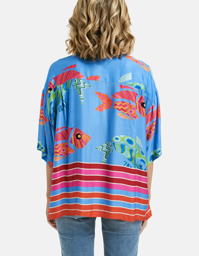 Milano Rainbow Fish Oversized Shirt