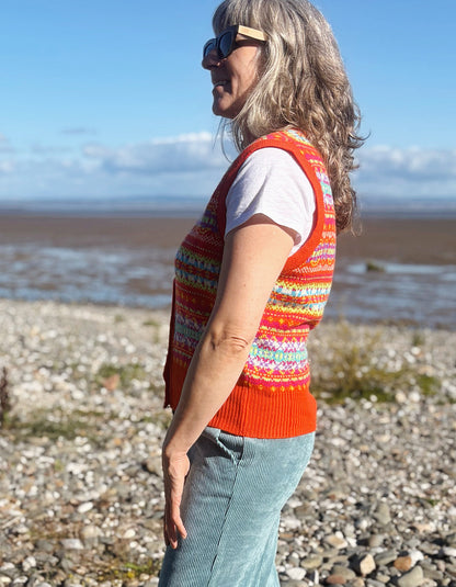 Eribe Kinross Waistcoat in Flame