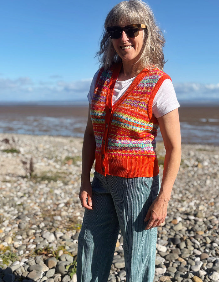 Eribe Kinross Waistcoat in Flame