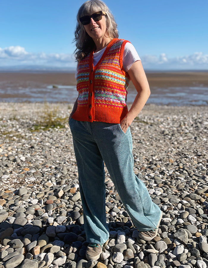 Eribe Kinross Waistcoat in Flame