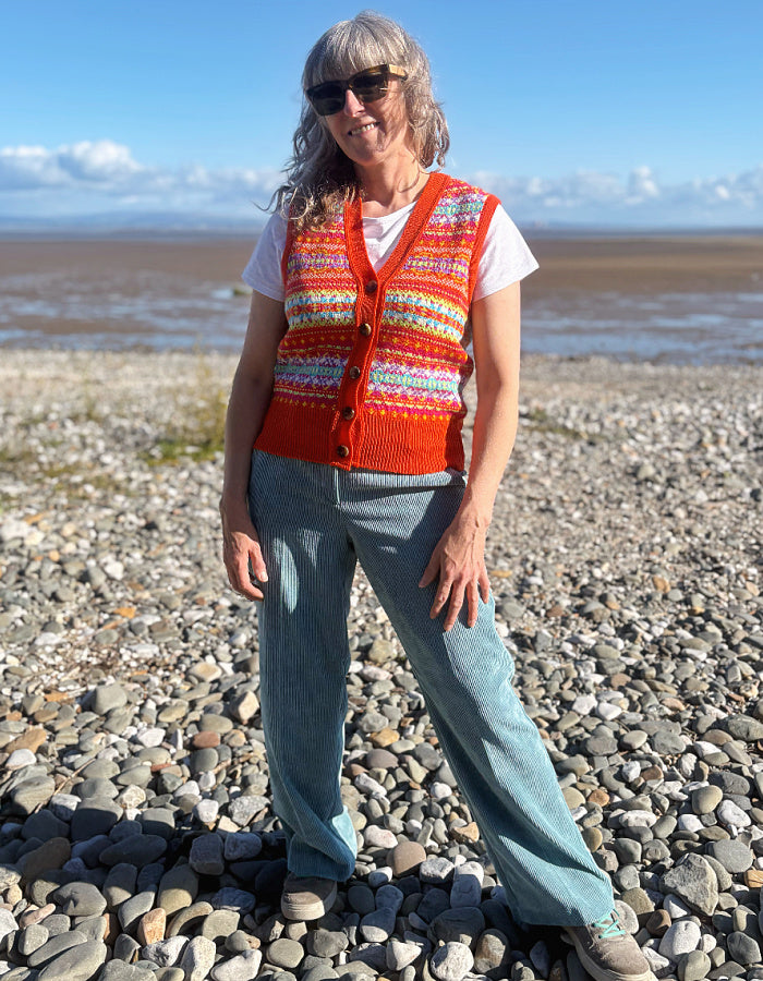 Eribe Kinross Waistcoat in Flame