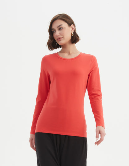 Tirelli Long Sleeve T Shirt in Flame