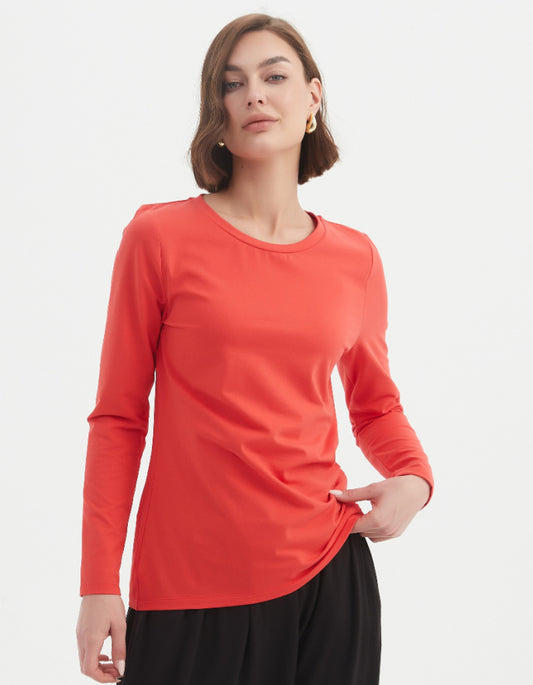 Tirelli Long Sleeve T Shirt in Flame