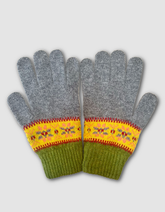 Green Grove Islay Gloves in Flannel & Harvest