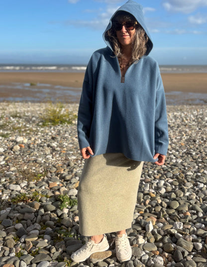Henriette Steffensen Maxi Fleece Skirt in Sand
