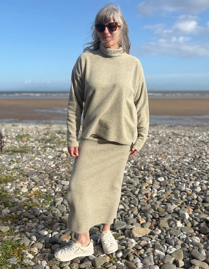 Henriette Steffensen Polo Neck in Sand