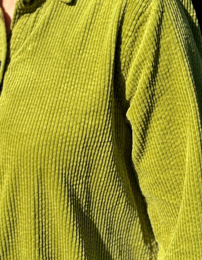 lime green cotton cord shirt