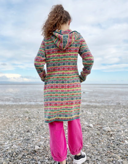 Heidekonigin Rainbow Fair Isle Cardigan