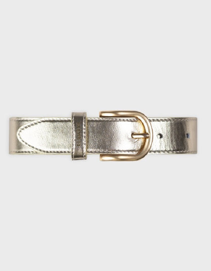 Billy Belt Leather Belt in Soft Gold