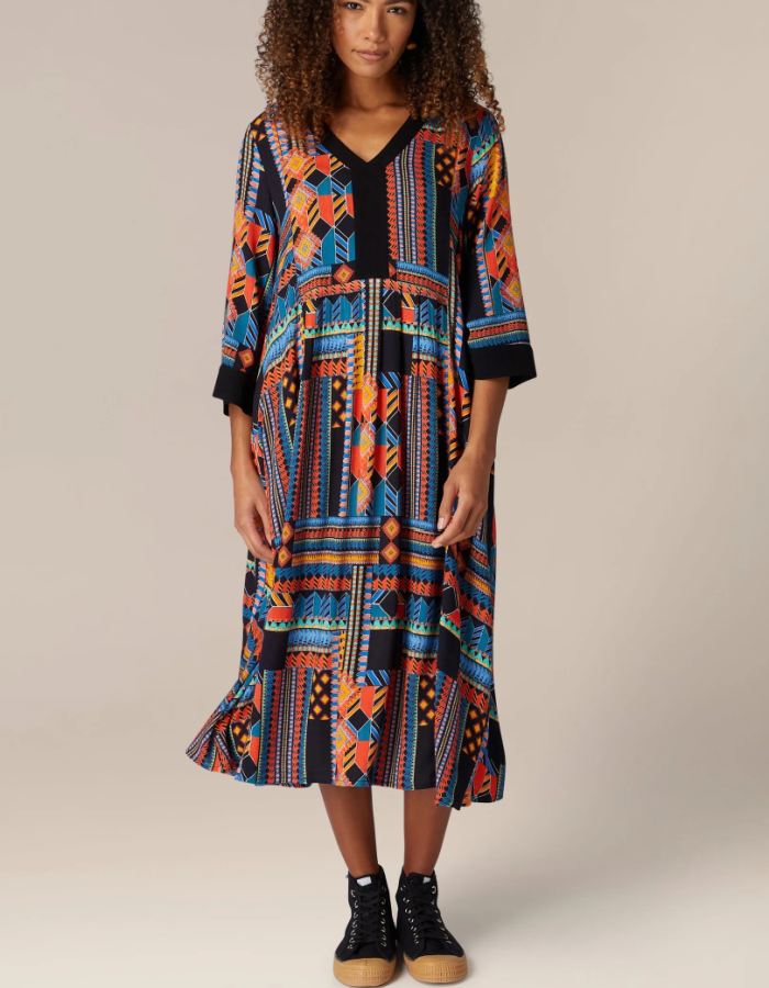 Sahara Bold Graphic Printed Dress