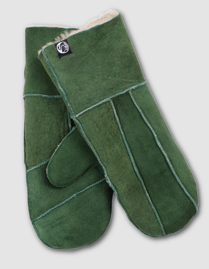 Danefae No Waste Sheepskin Gloves in Fall Green