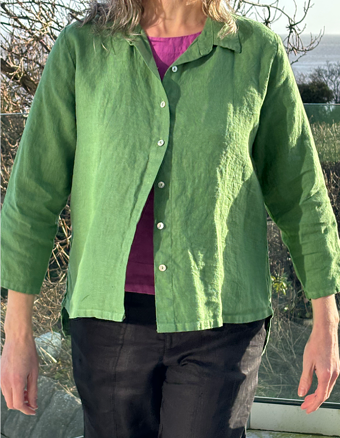 Cut Loose High Low Shirt in Green