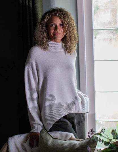 Chalk Harper Jumper in cream