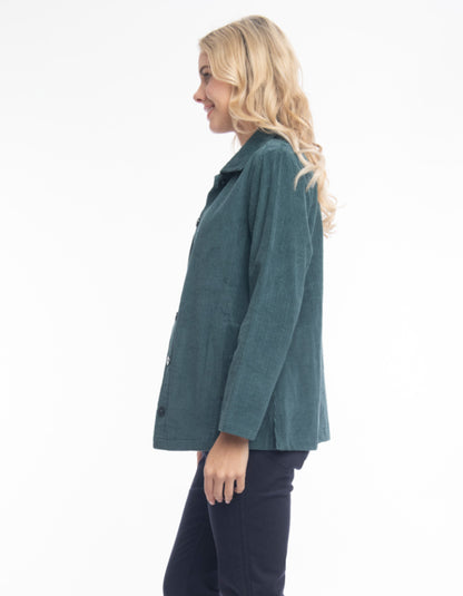 Orientique Jumbo Cord Jacket in Mediterranean