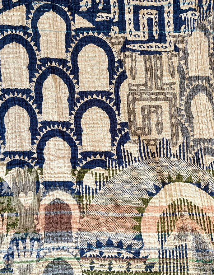 French cotton jacquard scarf