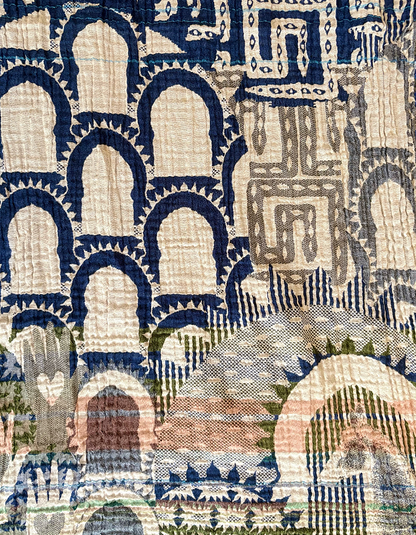 French cotton jacquard scarf