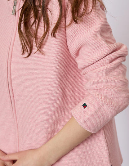 Red Green Jazz Knit Cardigan in Pink