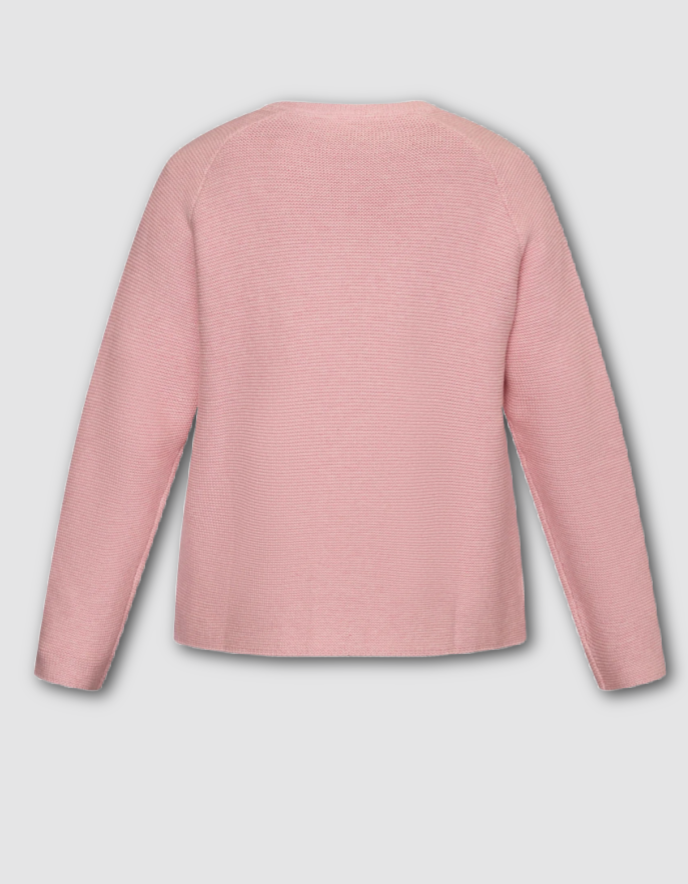 Red Green Jazz Knit Cardigan in Pink