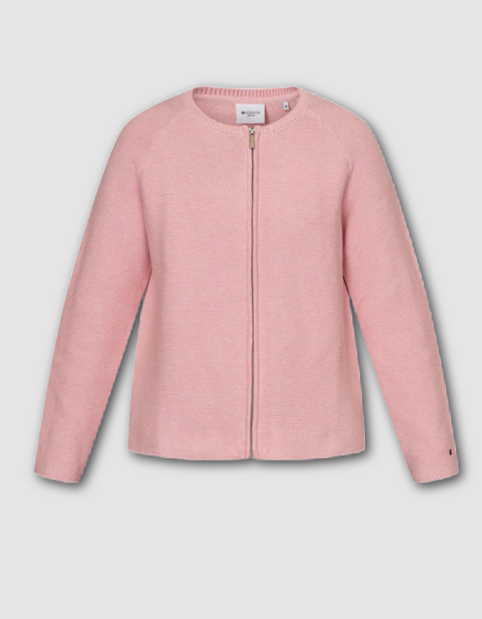 Red Green Jazz Knit Cardigan in Pink