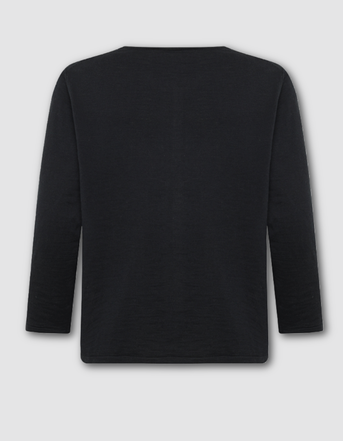  a black cotton cardigan