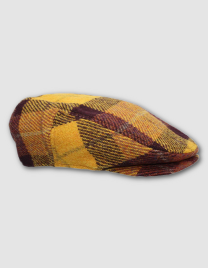 Heather Kelty Flat Cap in Autumn Check