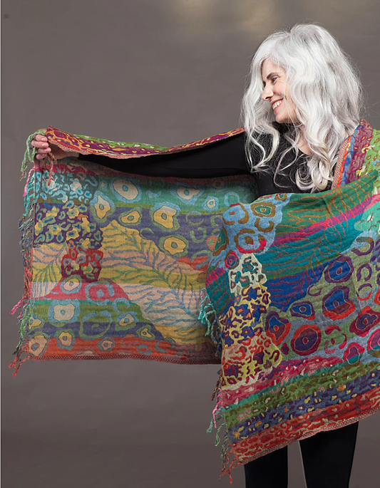 Nila Rubia Woven Jacquard Scarf in Klimt