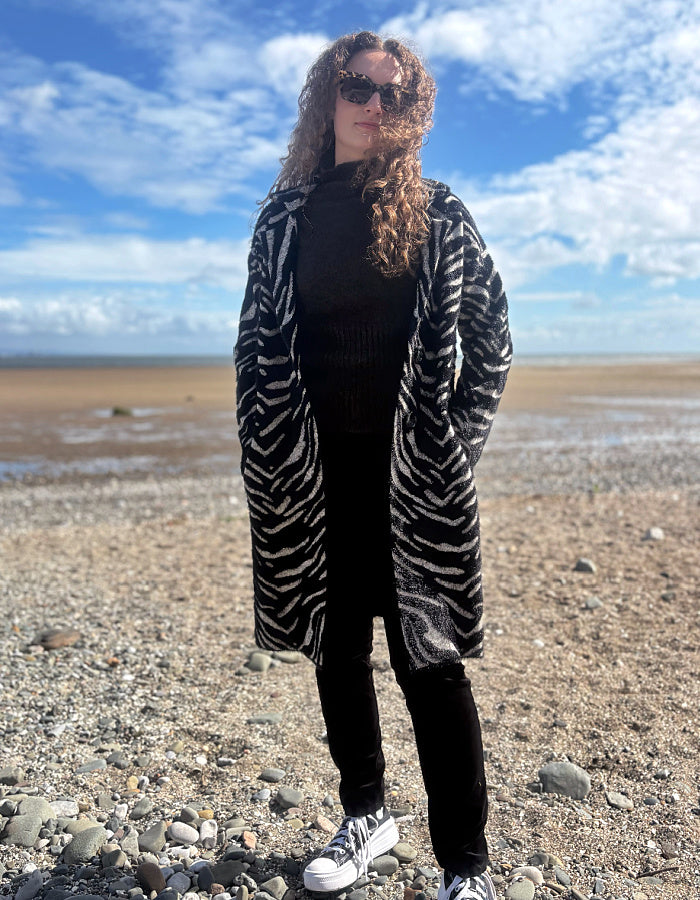 zebra print coat