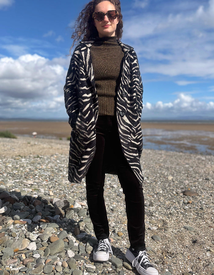 zebra print coat