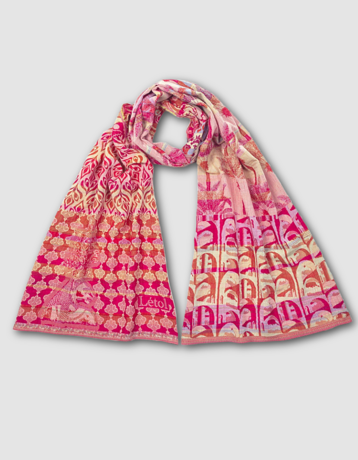 Letol Jacquard Amira Scarf in Bubblegum