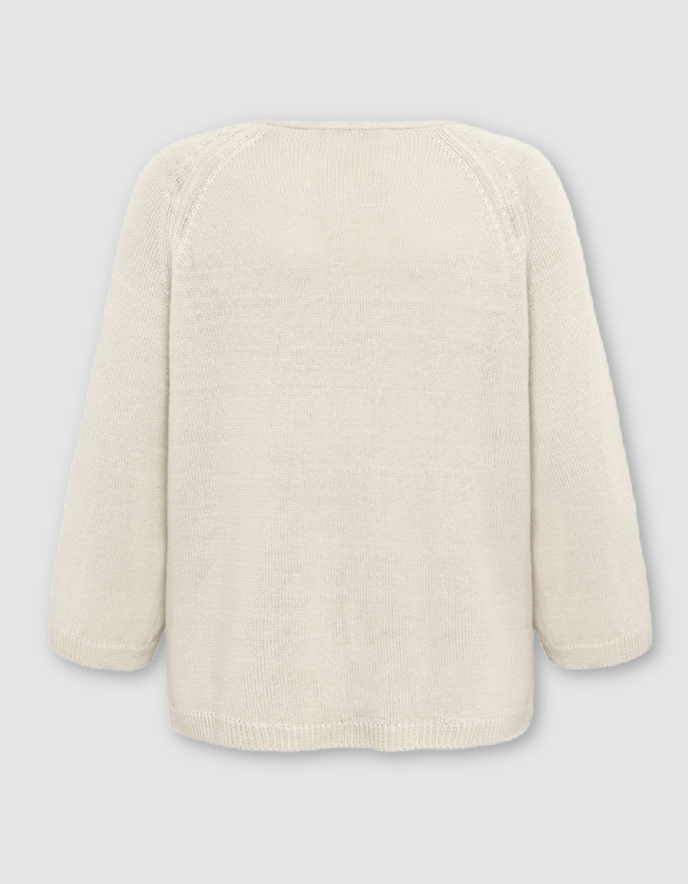 Beige cardigan on a light gray background