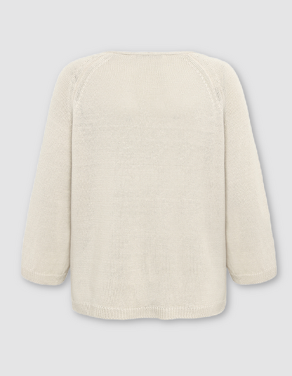 Beige cardigan on a light gray background