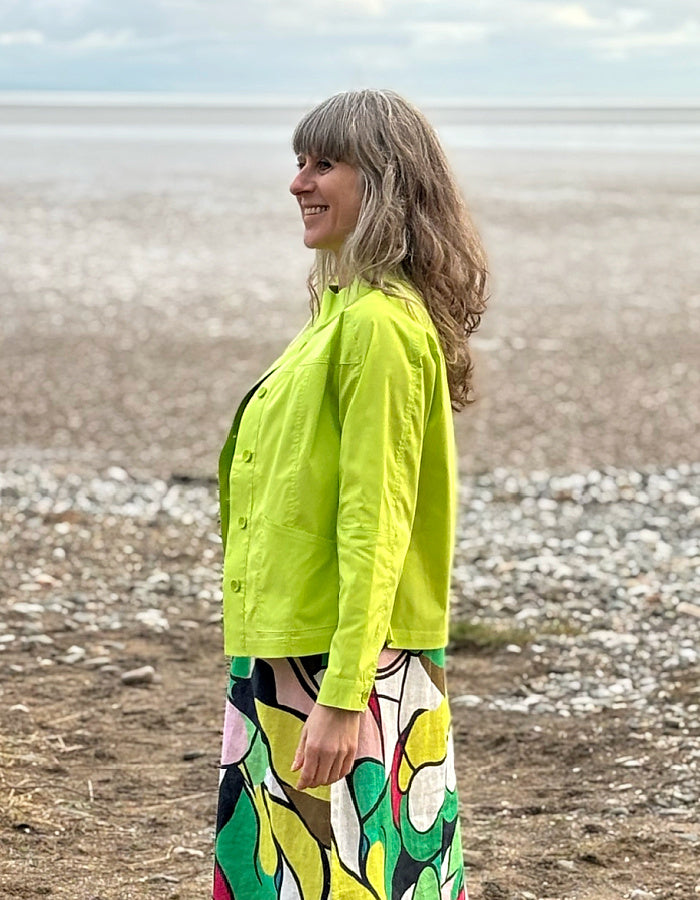 See Saw Funnel Neck Summer Jacket in Citrus