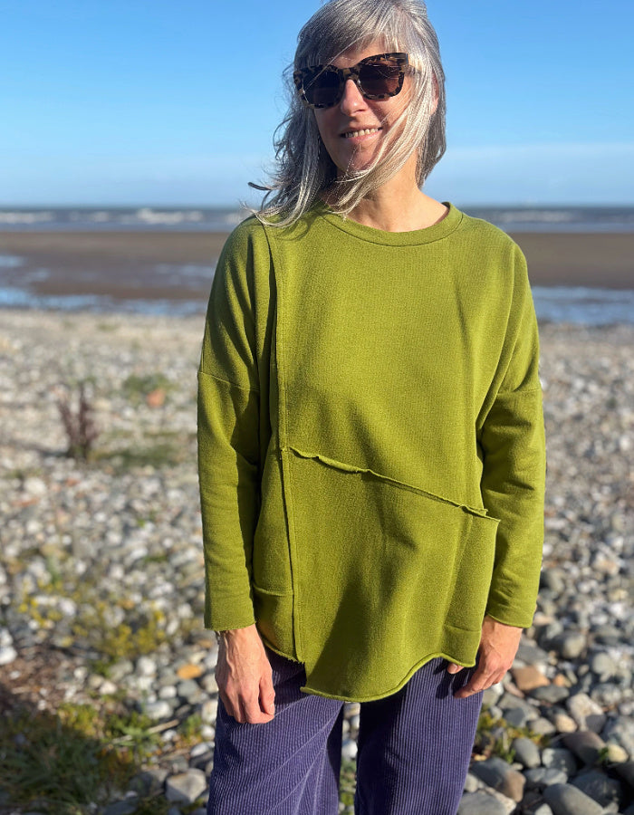 Luukaa Cotton Jersey Tunic in Pistachio