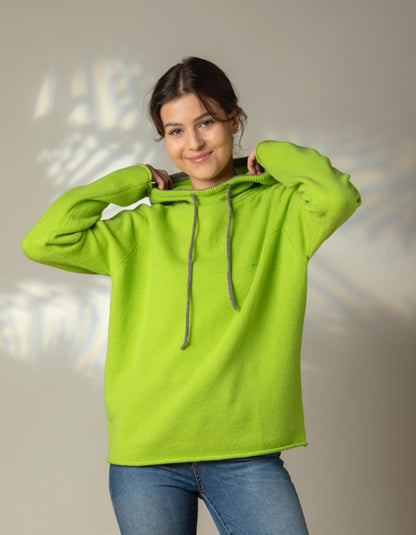 Eribe Corry Hooded Sweater in Luscious Lime