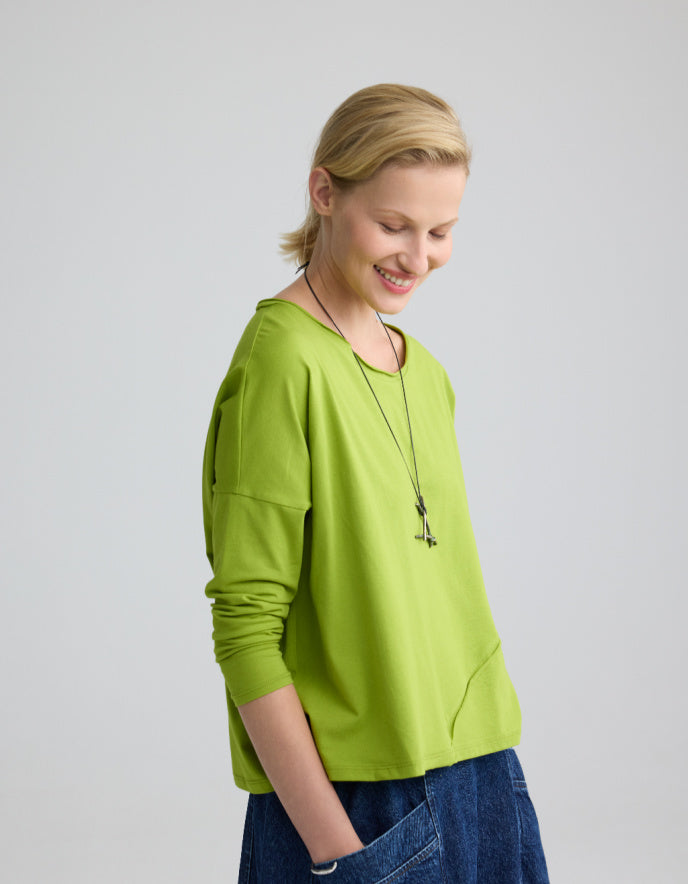 boxy green lime t shirt