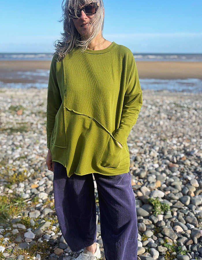 Luukaa Cotton Jersey Tunic in Pistachio