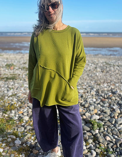 Luukaa Cotton Jersey Tunic in Pistachio