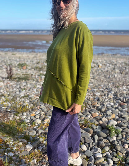 Luukaa Cotton Jersey Tunic in Pistachio