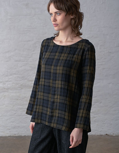 Bibico Liz Blouse in Big Check