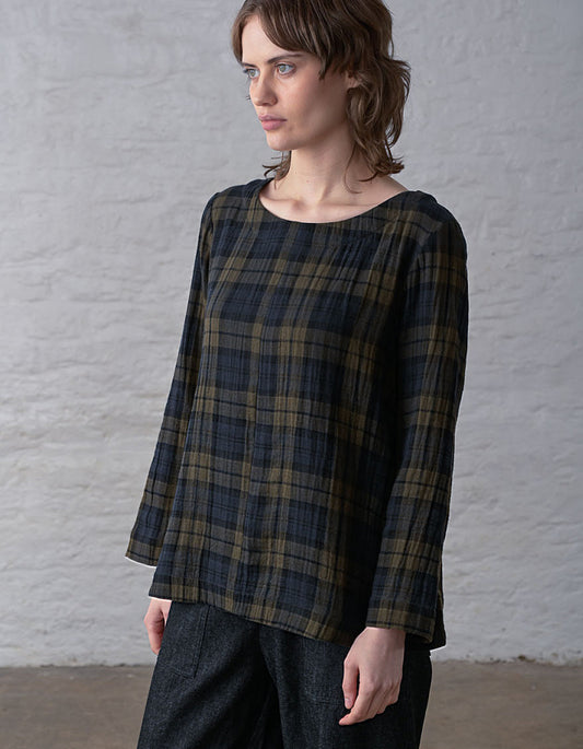 Bibico Liz Blouse in Big Check