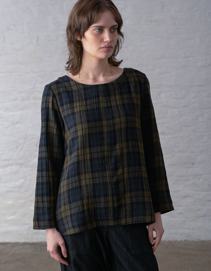 Bibico Liz Blouse in Big Check