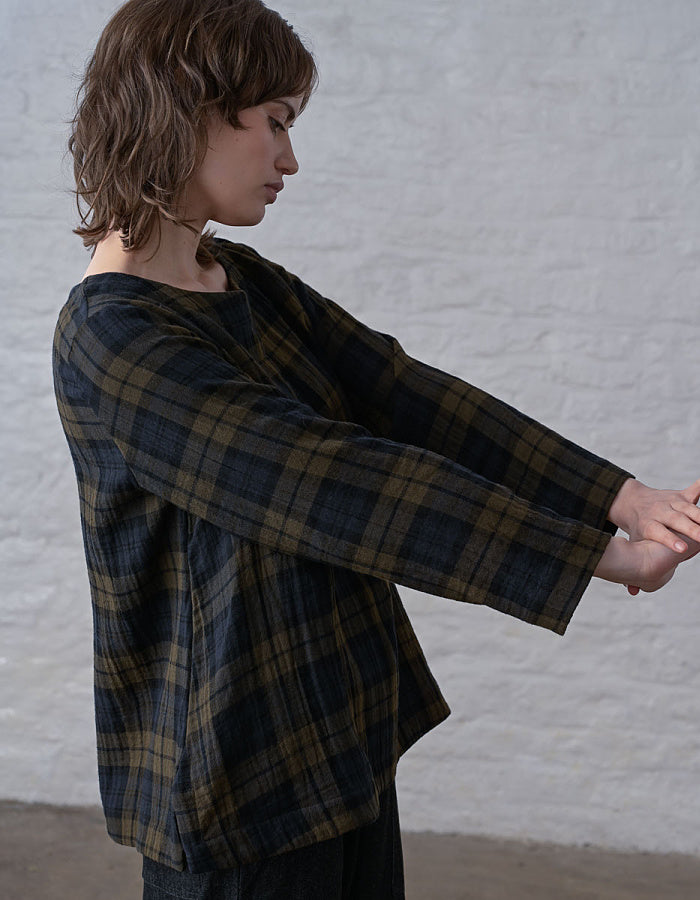 Bibico Liz Blouse in Big Check