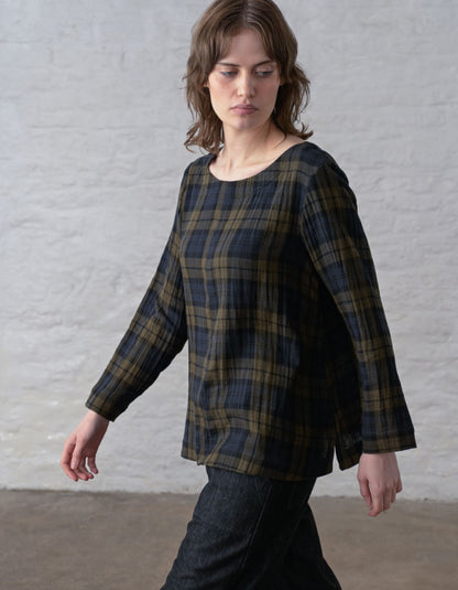 Bibico Liz Blouse in Big Check