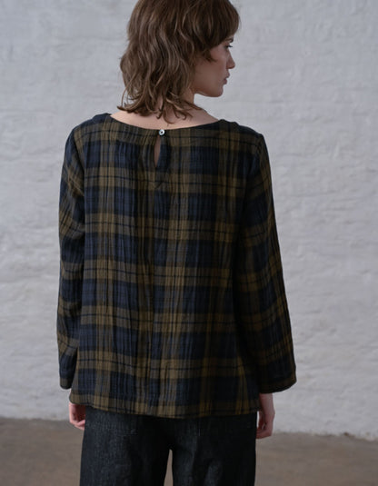 Bibico Liz Blouse in Big Check