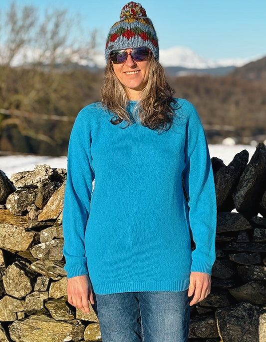 Harley Long Sweater in Azores Blue