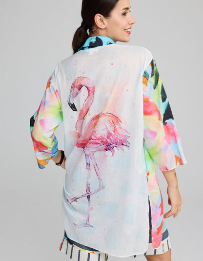 Luukaa Flamingo Long Cotton Shirt